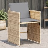 Maison Chic Vrtni stoli - Stol za vrt z blazinami 4 kosi bež poli ratan JS2207, (21878945) | Shoptok.si