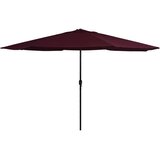  Zunanji senčnik s kovinskim drogom 400 cm bordo rdeč | Shoptok.si
