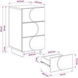  Noćni ormar 2 pcs Siva Sonoma 33,5 x 34,5 x 60 cm | shoptok.hr