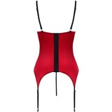 Cottelli komplet dvignjenega topa s čipkastimi vložki (rdeč) | Shoptok.si