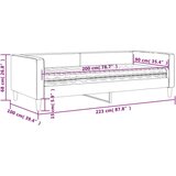 vidaXL Dnevna postelja z vzmetnico taupe 90x200 cm blago | Shoptok.si