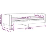 vidaXL Dnevni krevet s madracem smeđesivi 90 x 200 cm od tkanine | shoptok.hr