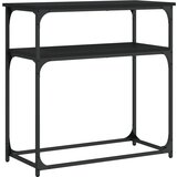  The Living Store Konzolna mizica črna 75x35,5x75 cm inženirski les - Konzolna Mizica, (21441984) | Shoptok.si