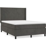 The Living Store Box spring postelja z vzmetnico temno siva 140x200 cm žamet - Box Spring Postelja, (21491506) | Shoptok.si