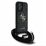 Guess PU 4G Metal Logo Crossbody Popruh Zadní Kryt pro iPhone 16 Black Ovitek za telefon Vijolična | Shoptok.si