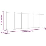 Sobna pregrada s 6 panela crna 520x180 cm od tkanine | Eponuda.ba