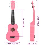  Set dječjeg ukulelea Soprano s torbom ružičasti 23 " | shoptok.hr