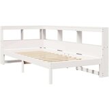  Krevet s regalom za knjige bez madraca bijeli 90x190cm borovina | shoptok.hr