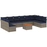  11-dijelni set vrtnih sofa od poliratana s jastucima sivi | shoptok.hr