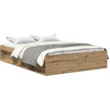 vidaXL Posteljni okvir brez vzmetnice artisian hrast 140x190 cm, (21790772) | Shoptok.si