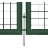 vidaXL Vrtna vrata jeklena 350x75 cm zelena | Shoptok.si