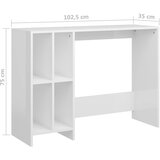  Stol za prijenosno računalo sjajni bijeli 102,5x35x75 cm drveni | Eponuda.ba