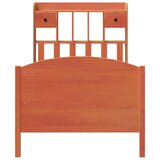  Knjižna postelja brez vzmetnice vošč. rjava 75x190 cm borovina, (21653678) | Shoptok.si