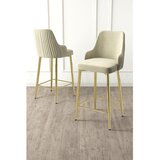 Hanah home set od 6 barskih stolica Tera, krem tkanina Babyface, zlatne metalne noge | Eponuda.com