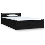 Furnova Posteljni okvir s predali črn 90x200 cm, (21942756) | Shoptok.si