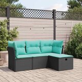 vidaXL 4-dijelni set vrtnih sofa od poliratana s jastucima crni | shoptok.hr
