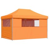 vidaXL Zložljivi pop-up šotor za zabave 4 stranice oranžna | Shoptok.si