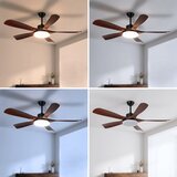 Brilagi LED prigušiva stropni ventilator LED/34W/230V 132 cm crna/braon +daljinski upravljač | Eponuda.com