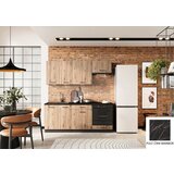 Stolkar KUHINJSKI BLOK ANIKA 200 CM - ARTISAN HRAST-rni marmor | shoptok.hr