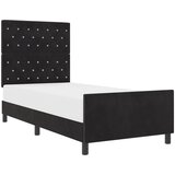vidaXL Crni okvir za krevet 100x200 cm Baršun | shoptok.hr