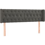  Uzglavlje s ušima tamnosivo 163x16x78/88 cm baršunasto | shoptok.hr