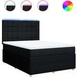  Krevet s oprugama i madracem crni 140x200 cm od tkanine | shoptok.hr