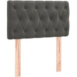 Box spring krevet s madracem tamnosivi 80 x 200 cm baršunasti | shoptok.hr