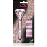 Wilkinson Sword Quattro for Women Rose Gold ženski brivnik + nadomestne britvice 4 kos 1 kos Cene