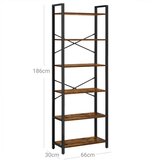  Polica za knjige NAVARO braon/crna | Eponuda.com
