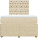  Krevet s oprugama i madracem krem 120 x 200 cm od tkanine | shoptok.hr
