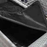 Poli Klop za shranjevanje z blazino siva 138 cm poli ratan | Shoptok.si