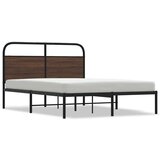 vidaXL Posteljni okvir brez vzmetnice 120x190 cm rjav hrast inž. les | Shoptok.si