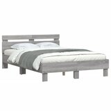  Okvir kreveta s uzglavljem i LED boja hrasta 120x190 cm | shoptok.hr
