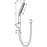 Hansgrohe 24611140 Raindance Alive Select S 125 3jet EcoSmart tuš set brez armature | Shoptok.si