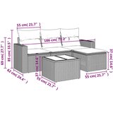 vidaXL 5-dijelni vrtni set sofa s jastucima bež od poliratana | shoptok.hr