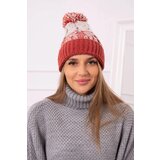 Kesi Cap with a pompom Abigail K326 black+beige Cijene