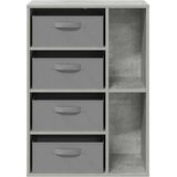  Kreveta s ladicama Betonski sivi 60 x 33 5 x 84 cm | shoptok.hr