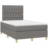  box spring s madracem LED tamnosivi 120 x 200 cm tkanina | shoptok.hr