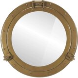 Stensko ogledalo viseče Ø50 cm aluminij in steklo | Shoptok.si