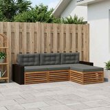  Set vanjskih sofa 4 pcs Prirodna i antracit Poliester | shoptok.hr