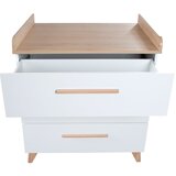 Roba Bijela dječja komoda u dekoru hrasta s promjenjivim stolom 88,5x99x76 cm Léon – | shoptok.hr