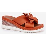 ARTIKER Ladies Leather Wedge Sandals With Decorative Flower | Shoptok.si