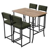 Hanah home Set barskih stolova i stolica, 110x92x70 cm, 5 delova, Zelena | Eponuda.ba