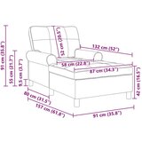  Ležaljka s jastukom Crna 91 x 157 x 91 cm Antikni PU | shoptok.hr
