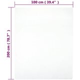  Plahta s gumicom od žerseja bijela 100 x 200 cm pamučna | shoptok.hr
