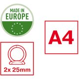 MAPA uložna 2ringa-fi25mm/hrbat-35mm a4 vivida esselte 14450 žuta | Shoptok.si