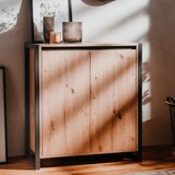 Finori Skrinja Denver 1 Artisan hrast in antracitno siva Cene
