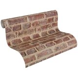 A.S. CREATION TAPETEN Papirnata tapeta A. S. Authenitc Walls (opečnato rdeča, 10,05 x 0,53 m) | Shoptok.si