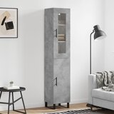 vidaXL Visoka komoda siva betona 34 5x34x180 cm od konstruiranog drva | shoptok.hr