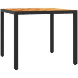  3-dijelni bistro set s jastucima crni od poliratana Crna 90 cm table length | Shoptok.si